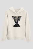 Crystal Lake Baskılı Beyaz Unisex Kapüşonlu Sweatshirt