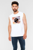 Crystal Lake Baskılı Beyaz Unisex Kolsuz Tişört - Tshirt