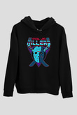Crystal Lake Baskılı Unisex Siyah Kapüşonlu Sweatshirt