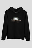 Crystal Lake Baskılı Unisex Siyah Kapüşonlu Sweatshirt