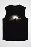 Crystal Lake Baskılı Unisex Siyah Kolsuz Tişört - Tshirt