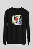 Cure Baskılı Unisex Siyah Sweatshirt