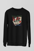 Cure Baskılı Unisex Siyah Sweatshirt