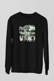 Cure Baskılı Unisex Siyah Sweatshirt