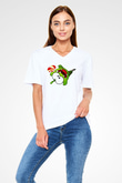 Cut the Rope Beyaz Unisex V Yaka Tişört T-Shirt