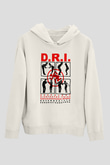 D.R.I Beyaz Unisex Kapşonlu Sweatshirt