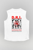 D.R.I Beyaz Unisex Kolsuz Tişört