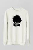 Dabi Baskılı Beyaz Unisex Sweatshirt