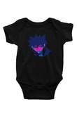 Dabi Baskılı Unisex Siyah Bebek Body - Zıbın