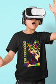 Dabi Baskılı Unisex Siyah Çocuk Tişört - Tshirt