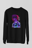 Dabi Baskılı Unisex Siyah Sweatshirt