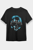 Dabi Baskılı Unisex Siyah Tişört - Tshirt
