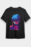 Dabi Baskılı Unisex Siyah Tişört - Tshirt
