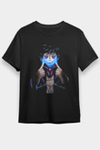 Dabi Baskılı Unisex Siyah Tişört - Tshirt