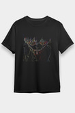 Dabi Baskılı Unisex Siyah Tişört - Tshirt