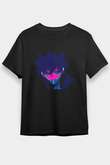 Dabi Baskılı Unisex Siyah Tişört - Tshirt