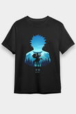 Dabi Baskılı Unisex Siyah Tişört - Tshirt