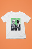 Daft Punk Baskılı Beyaz Unisex Çocuk Tişört