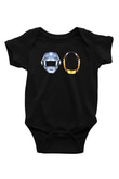 Daft Punk Baskılı Siyah Bebek Body - Zıbın