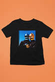 Daft Punk Baskılı Siyah Unisex Çocuk Tişört