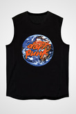Daft Punk Baskılı Unisex Siyah Kolsuz Tişört