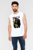 Daft Punk Beyaz Unisex Kolsuz Tişört