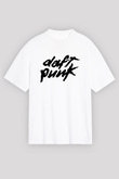 Daft Punk Beyaz Unisex Oversize Tişört T-Shirt