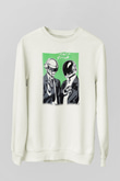 Daft Punk Beyaz Unisex Sweatshirt