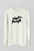 Daft Punk Beyaz Unisex Sweatshirt