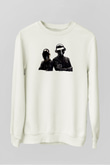 Daft Punk Beyaz Unisex Sweatshirt