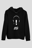 Daft Punk Siyah Unisex Hoodie