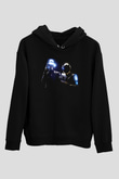 Daft Punk Siyah Unisex Hoodie