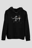 Daft Punk Siyah Unisex Kapüşonlu Sweatshirt