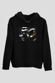 Daft Punk Siyah Unisex Kapüşonlu Sweatshirt
