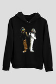 Daft Punk Siyah Unisex Kapüşonlu Sweatshirt