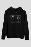 Daft Punk Siyah Unisex Kapüşonlu Sweatshirt