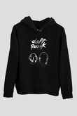 Daft Punk Siyah Unisex Kapüşonlu Sweatshirt
