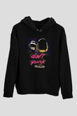 Daft Punk Siyah Unisex Kapüşonlu Sweatshirt