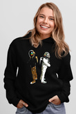 Daft Punk Siyah Unisex Kapüşonlu Sweatshirt