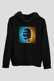 Daft Punk Siyah Unisex Kapüşonlu Sweatshirt