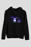 Daft Punk Siyah Unisex Kapüşonlu Sweatshirt