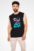 Daft Punk Siyah Unisex Kolsuz Tişört