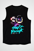 Daft Punk Siyah Unisex Kolsuz Tişört