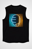 Daft Punk Siyah Unisex Kolsuz Tişört