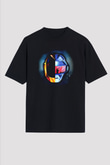 Daft Punk Siyah Unisex Oversize Tişört T-Shirt
