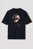 Daft Punk Siyah Unisex Oversize Tişört T-Shirt