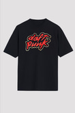 Daft Punk Siyah Unisex Oversize Tişört T-Shirt