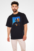 Daft Punk Siyah Unisex Oversize Tişört T-Shirt
