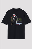 Daft Punk Siyah Unisex Oversize Tişört T-Shirt