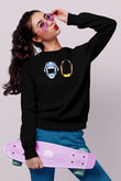 Daft Punk Siyah Unisex Sweatshirt